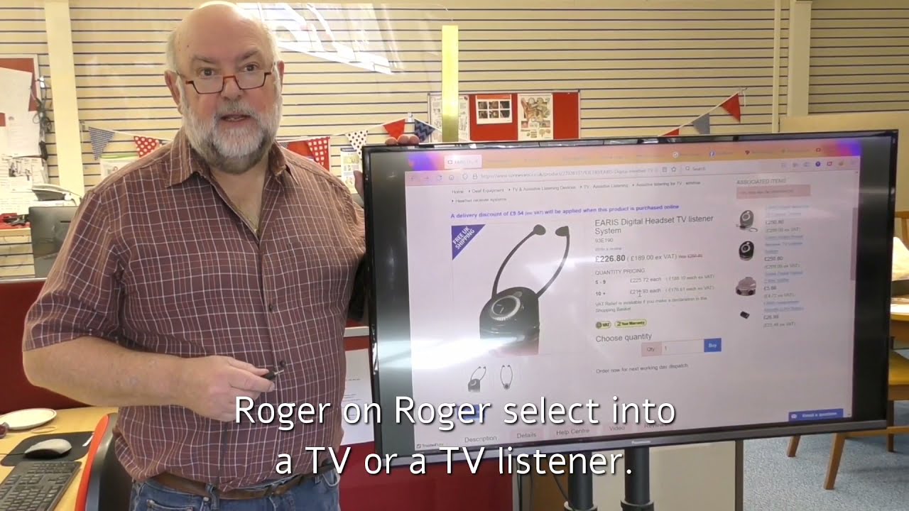 How to connect a TV listener or Roger Radio Aid to your TV via the headphone socket