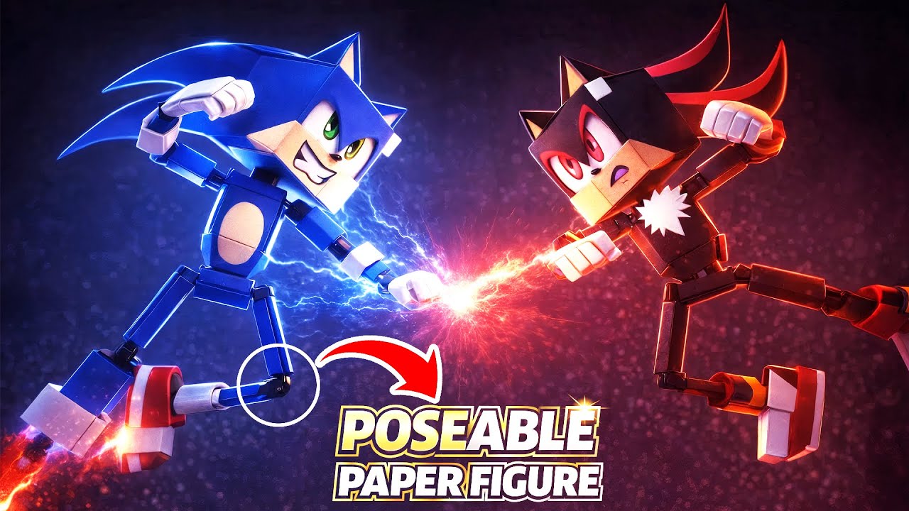 Custom articulated Sonic figure - full build process