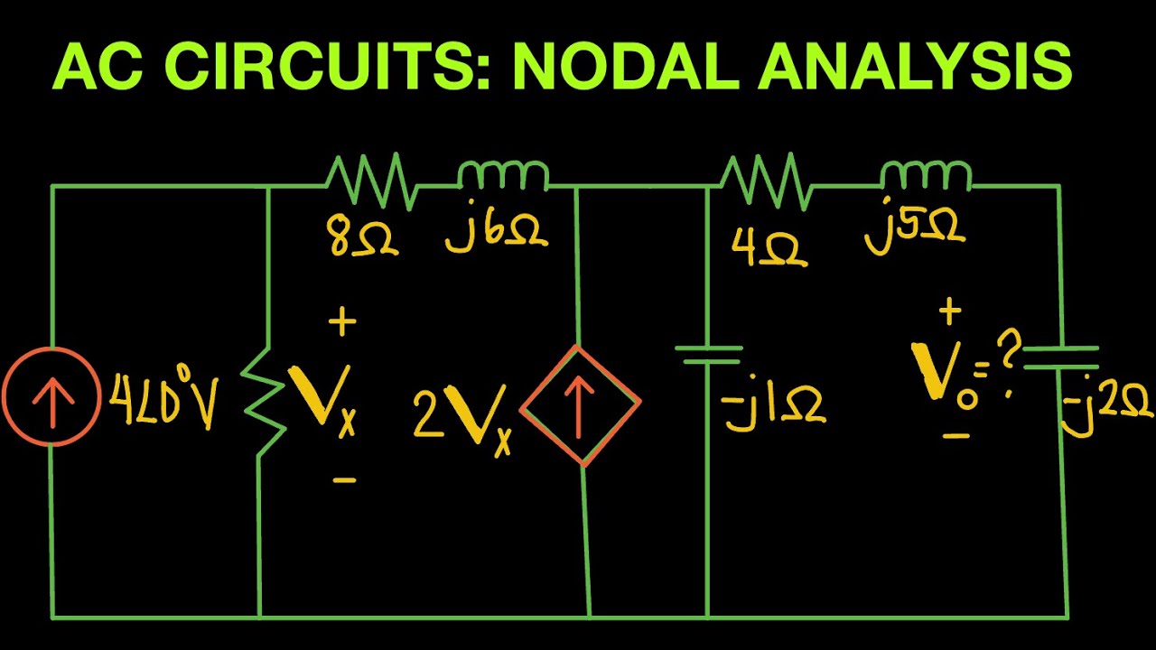 AC Circuit Episode 14: Nodal Analysis Part 4