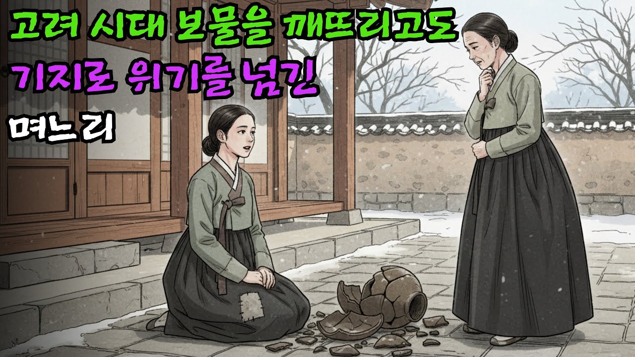 고려 시대 시어머니가 아끼던 가문의 보물을 깨뜨린 뒤 쫓겨날 위기에서 기막힌 기지와 말솜씨로 시어머니의 마음을 돌려놓은 총명한 며느리 사연ㅣ민담, 야담, 설화, 조선이야기,옛이야기