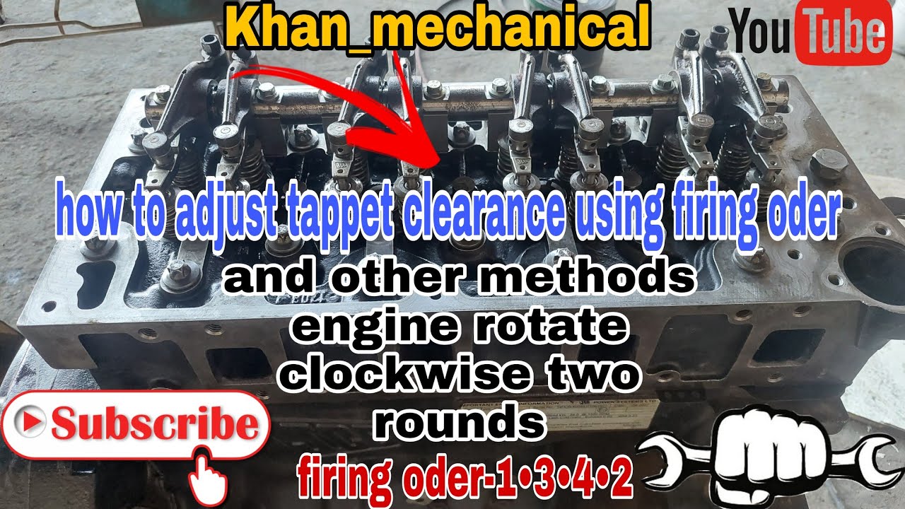 how to adjust tappet clearance using firing oder and engine rotate clockwise two rounds