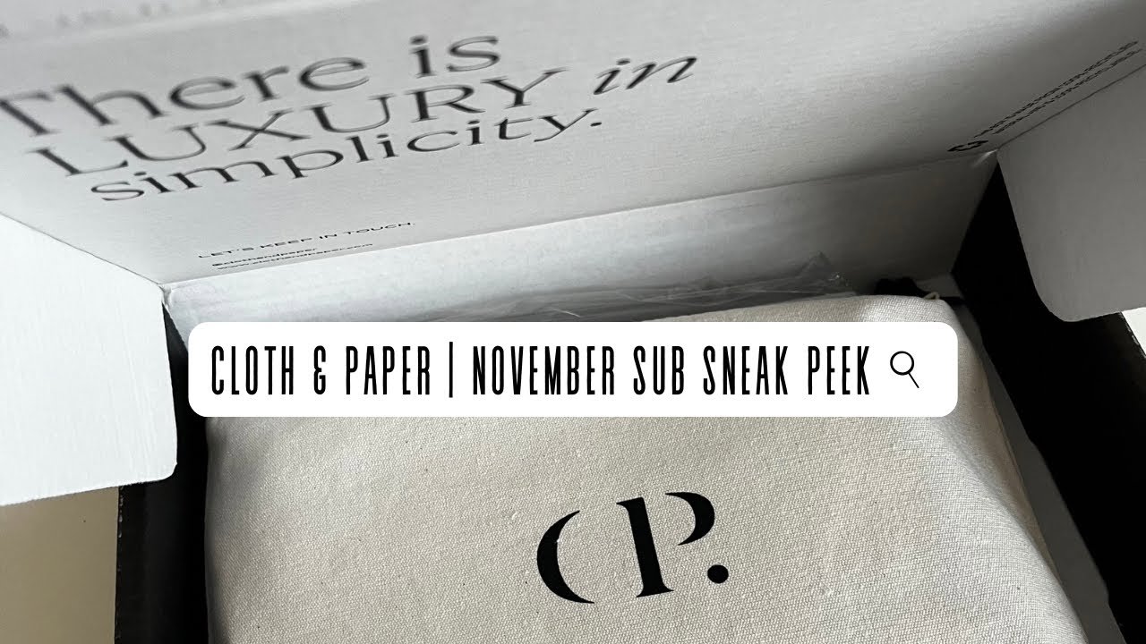 Cloth & Paper | November Sub Peek | Don&rsquo;t miss this box!