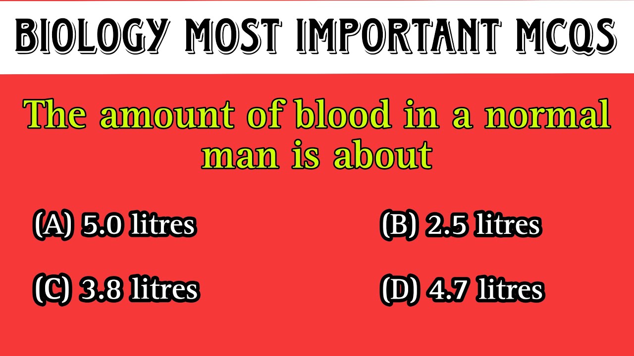 Biology Most Important MCQ | Biology question |