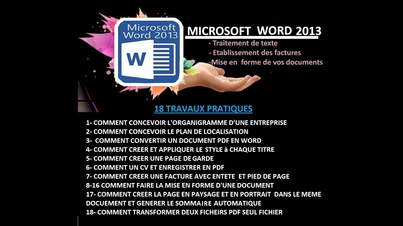13 COMMENT FAIRE LA MISE EN FORME 5 D'UN DOCUMENT WORD