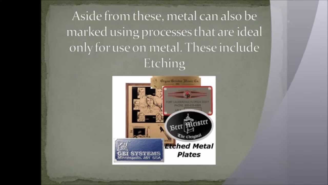 Different Marking Methods Used on Metal Nameplates