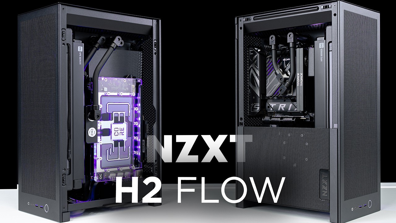 Замедленная съемка потока в системе Custom Loop NZXT H2