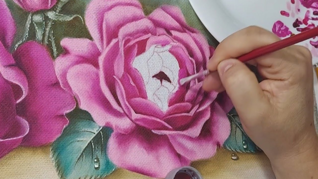 Rosa Realista Magenta Projeto n.46 Aula n.02 Luciana Dalponte