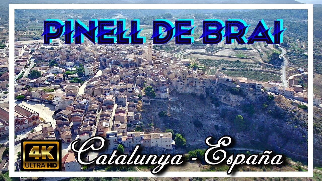 PINELL de BRAI  4K dron, Catalunya - ESPAÑA