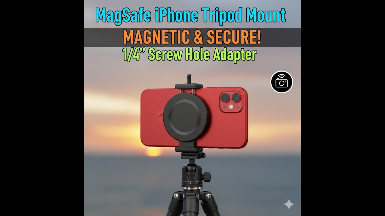 Best MagSafe iPhone Tripod Mount! Magnetic 1/4