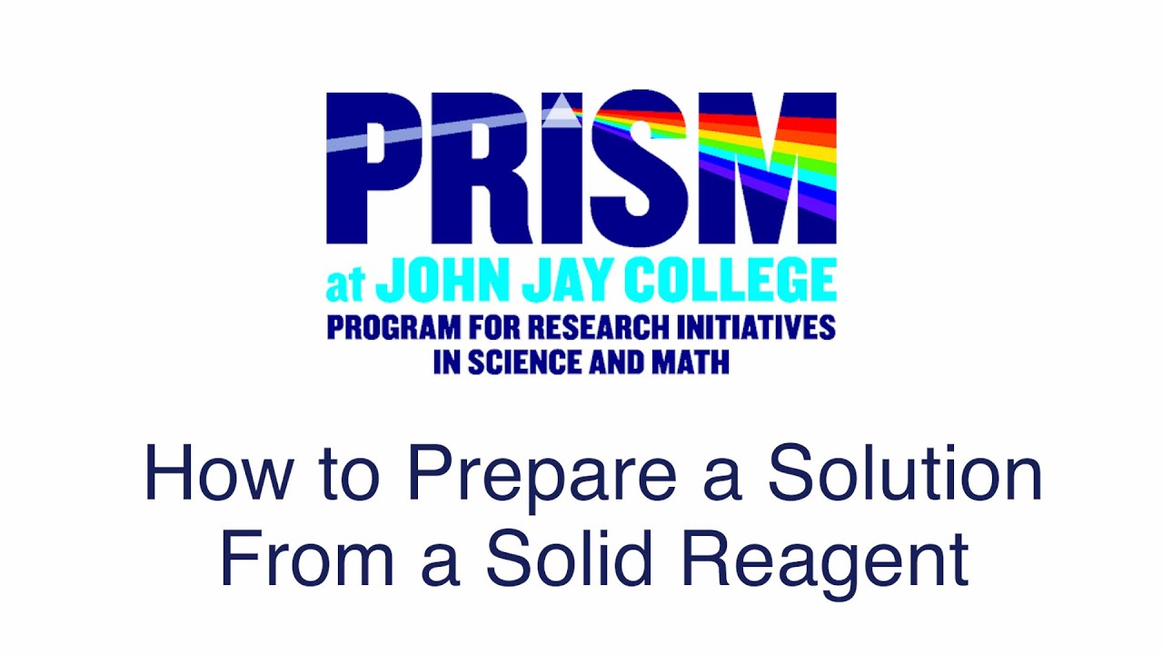 How to Prepare a Solution from a Solid Reagent