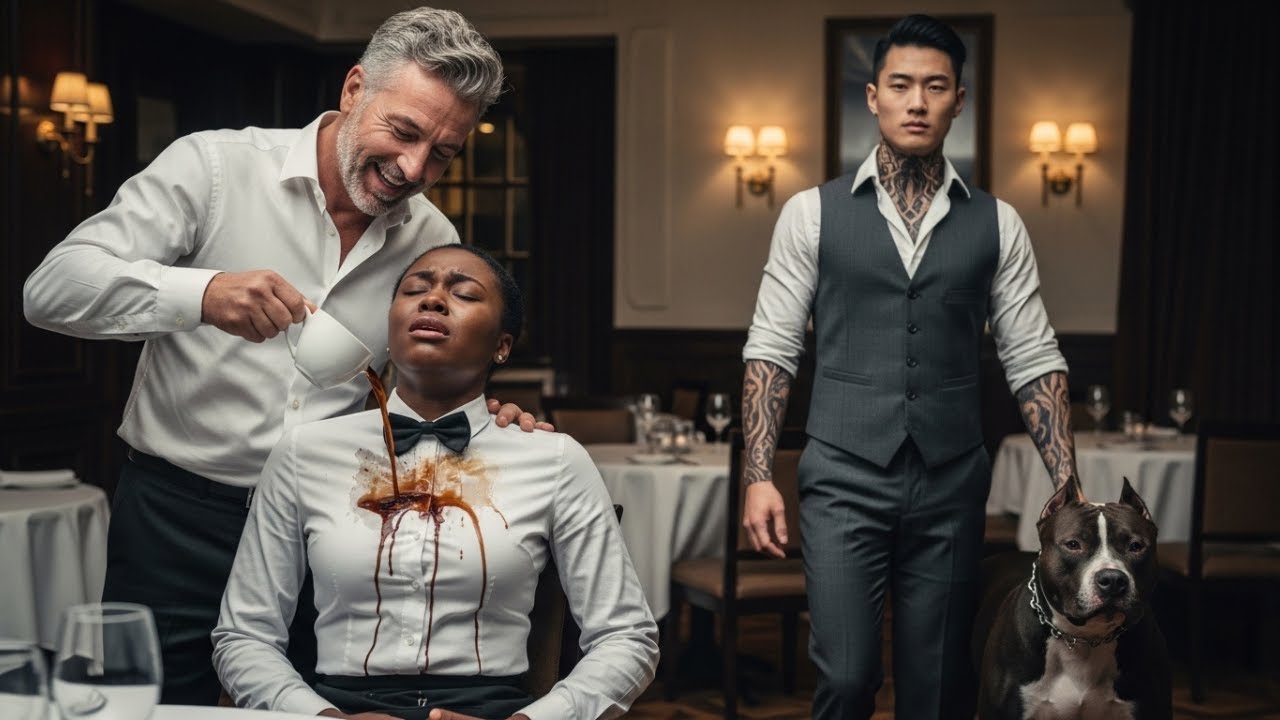 Billionaire Pours Hot Coffee On Black Waitress—Unaware Of Korean Mafia Boss And His K9 Behind Him