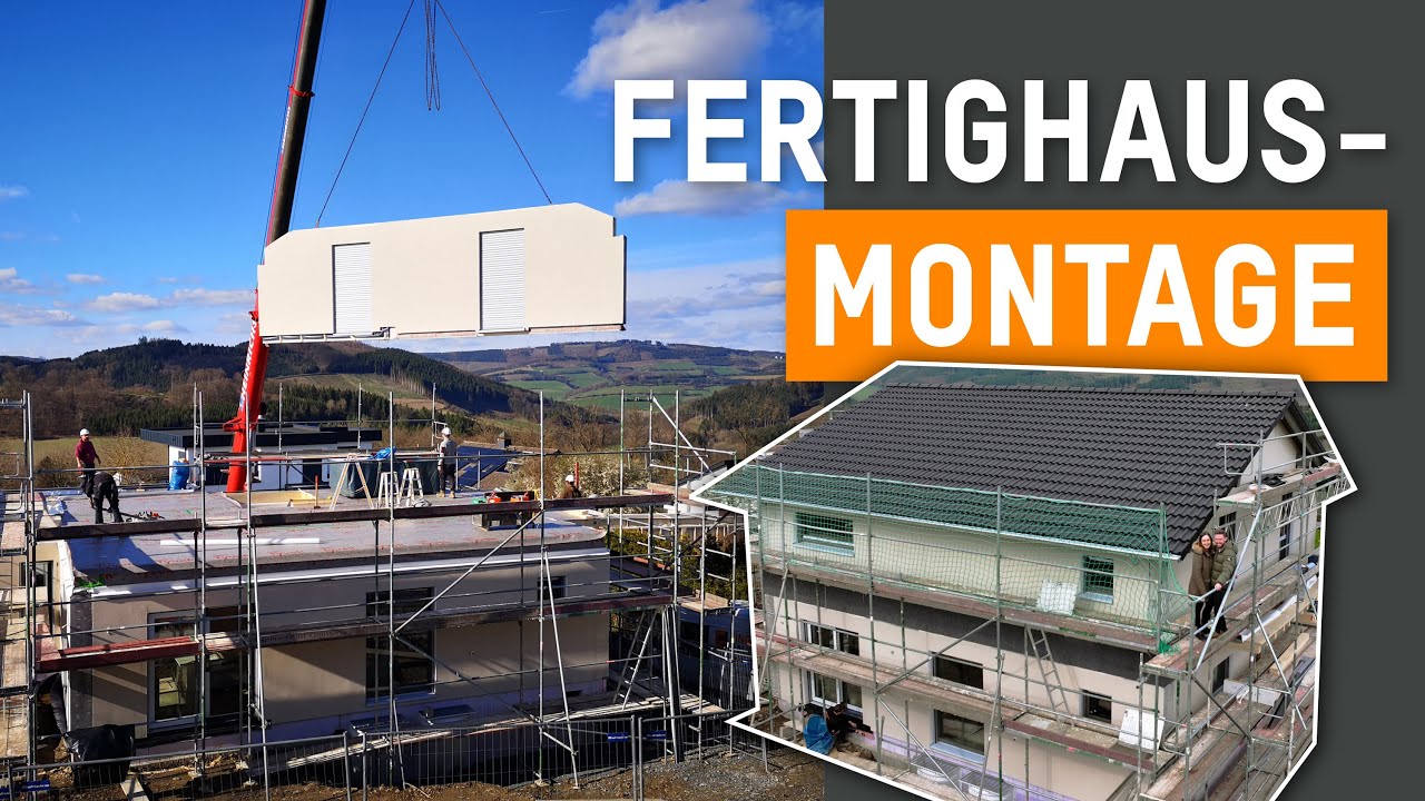 Fertighausmontage im Sauerland