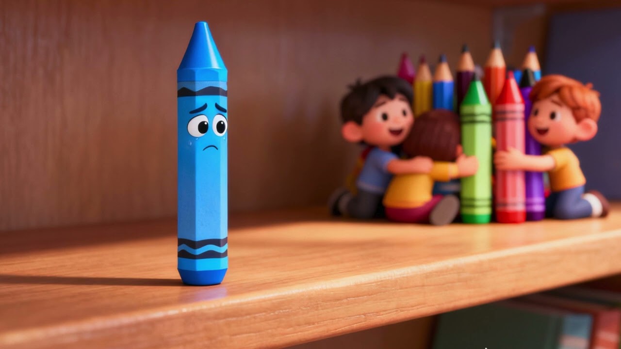 The Lonely Crayon Who Shared Its Color Part 2 | Gentle Storytime Song for Kids | The Jingle Station