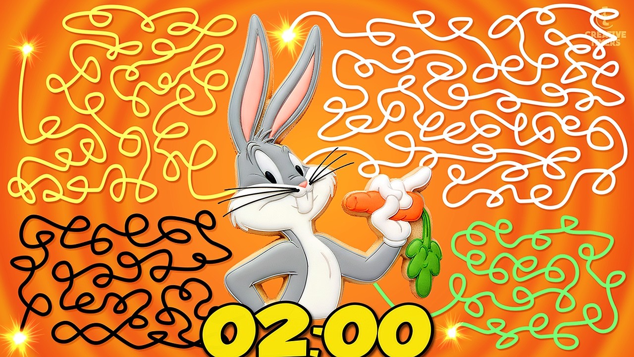 2 MINUTE Timer - BUGS BUNNY (COOKIE BOMB)​🐰​🍪​​​ EASTER Countdown with Music