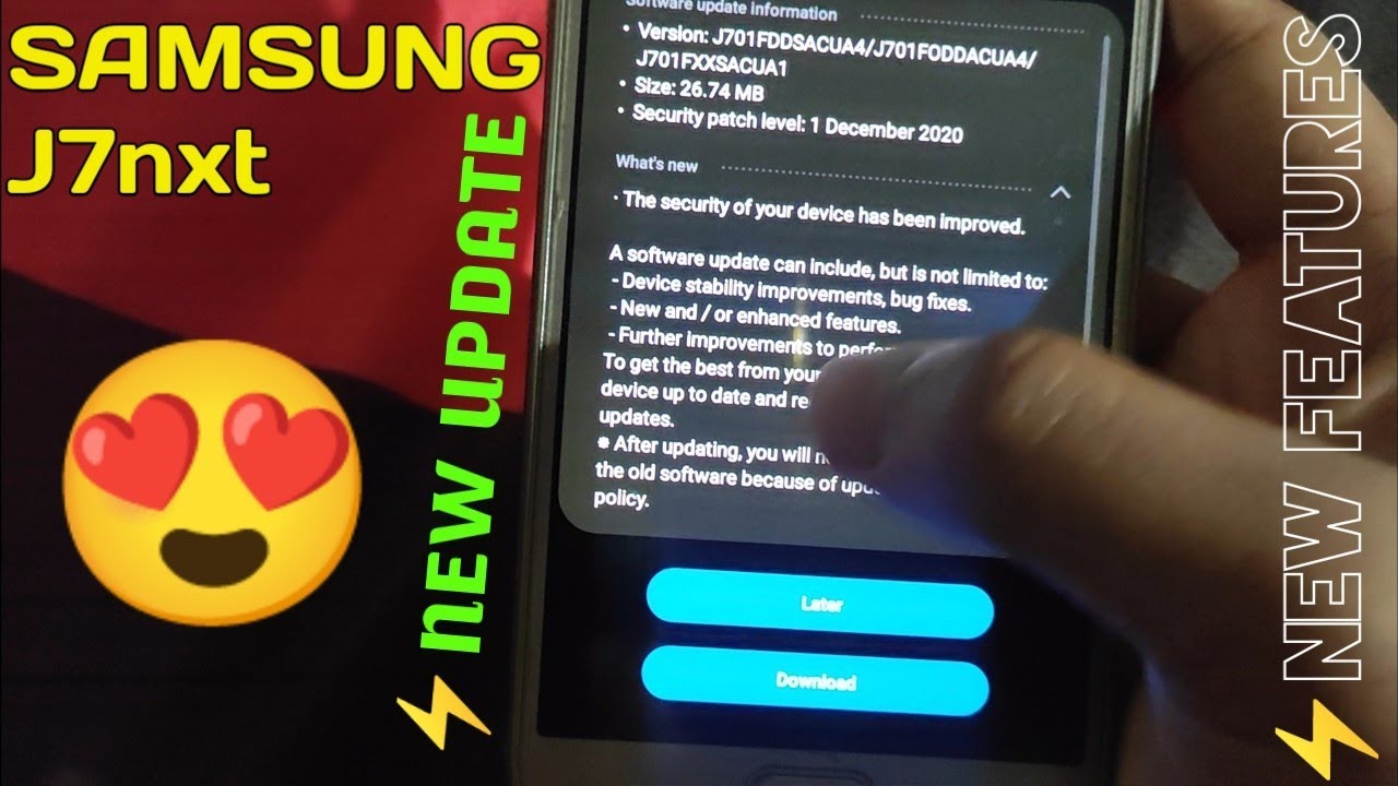 Samsung Galaxy J7 NXT Software Update 2021|Samsung Mobile New Update 2021
