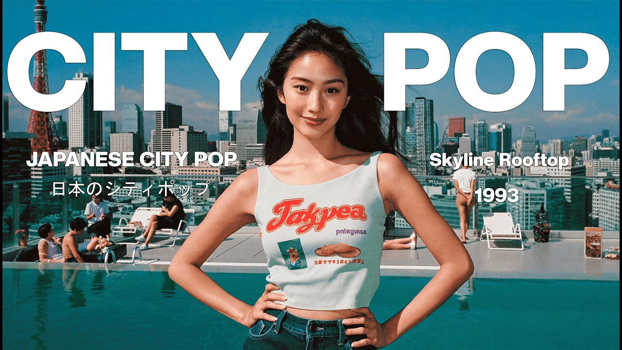 Japanese City Pop 1993 | Tokyo Skyline Rooftop Pool 🌇✨ | 日本のシティポップ (Best Japanese City Pop Playlist)
