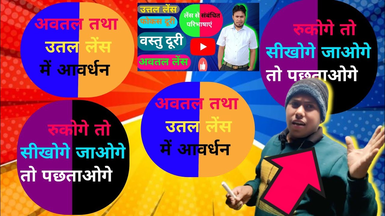 #अवतल तथा उत्तल लेंस में आवर्धन का व्यंजक # लेंस सूत्र की स्थापना# Physics Class 12th Bihar board #