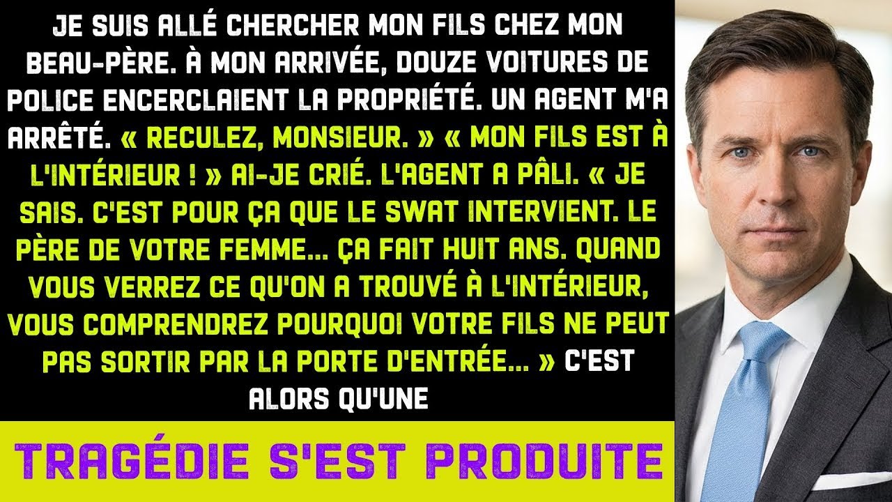 Police a entouré maison beau-père alors que je venais chercher mon fils—agent dit «reculez monsieur»