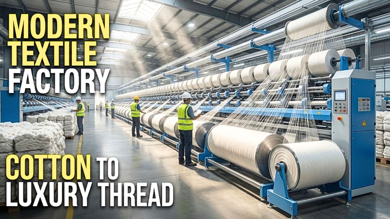 Inside the Modern Textile Factory – How Cotton Is Spun Into Thread for Luxury Sheets