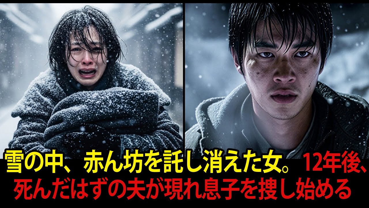 雪の中、赤ん坊を託し消えた女。12年後、死んだはずの夫が現れ息子を捜し始める…