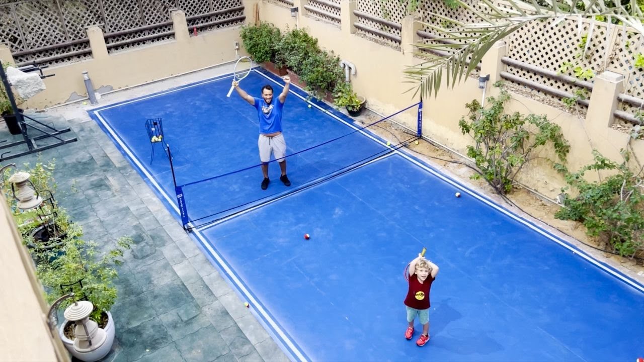 We Built A New Tennis Court At Home | Haydar And Freya
