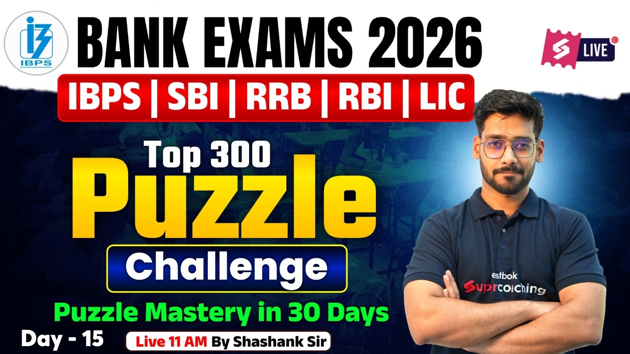 Bank Exam 2026 | Bank Exam Reasoning Puzzle Questions | All Types Puzzle Questions By Shashank Sir