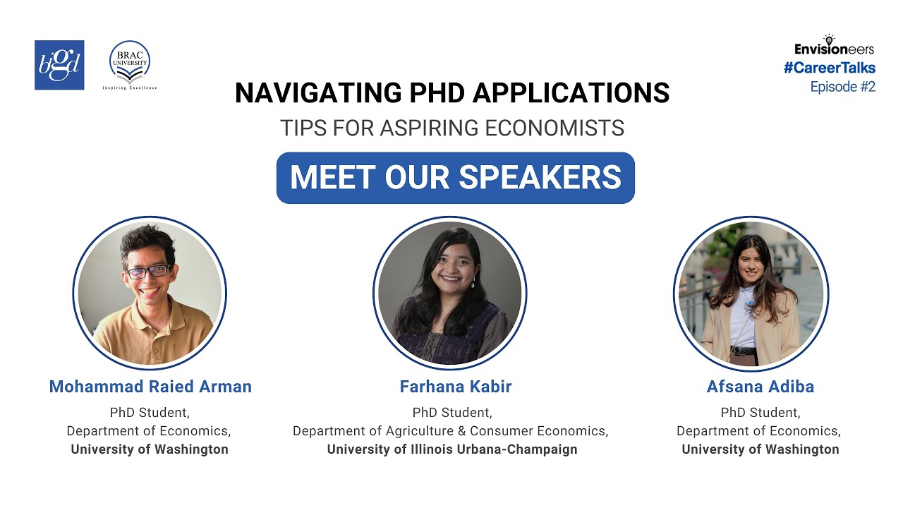 Envisioneers #CareerTalks Ep 02 | Navigating PhD Applications: Tips For Aspiring Economists