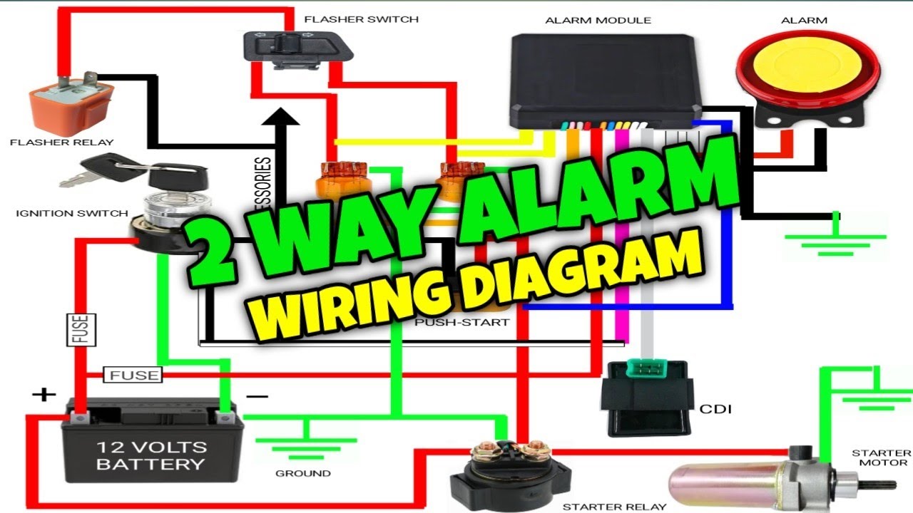 2 WAY ALARM WIRING DIAGRAM! 