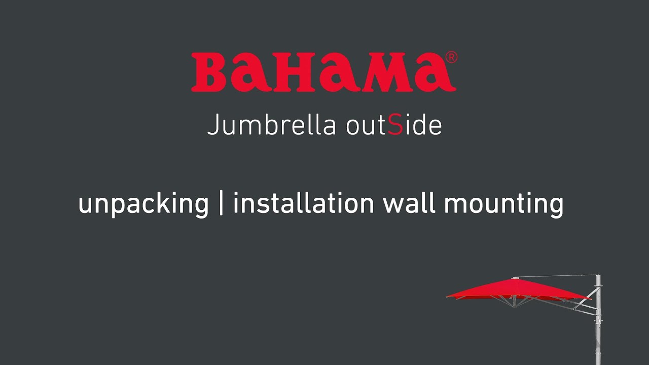Jumbrella outSide: unpacking | Installation wall mounting