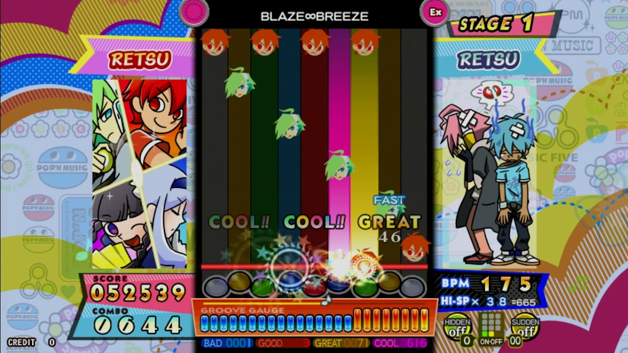 [pop'n music] BLAZE∞BREEZE EX CHARA POP(YOU)