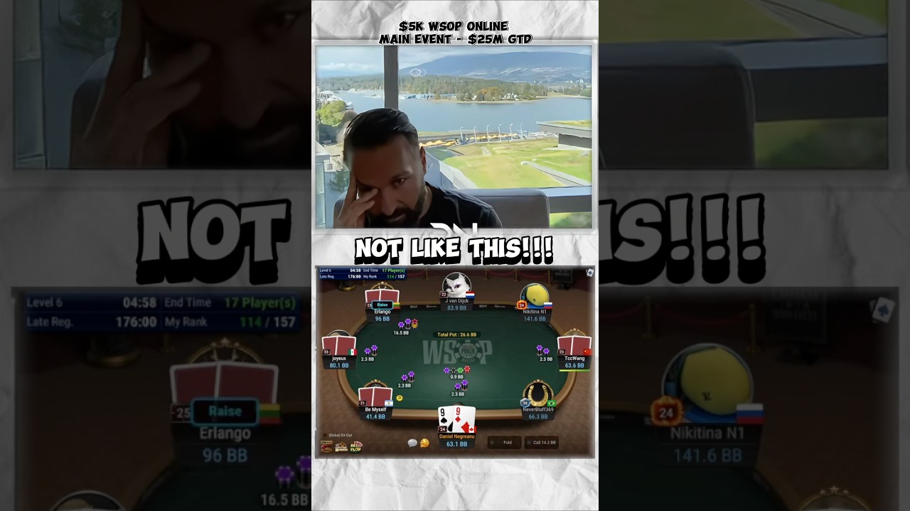 МЕДЛЕННО ПРОДОЛЖАЛСЯ Главный турнир WSOP Online 🤬