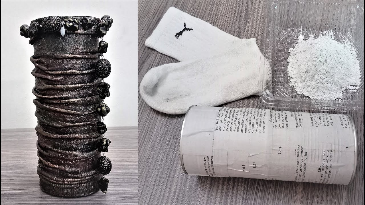 How to make Vase - DIY Vase - Tin Can Craft - Recycle