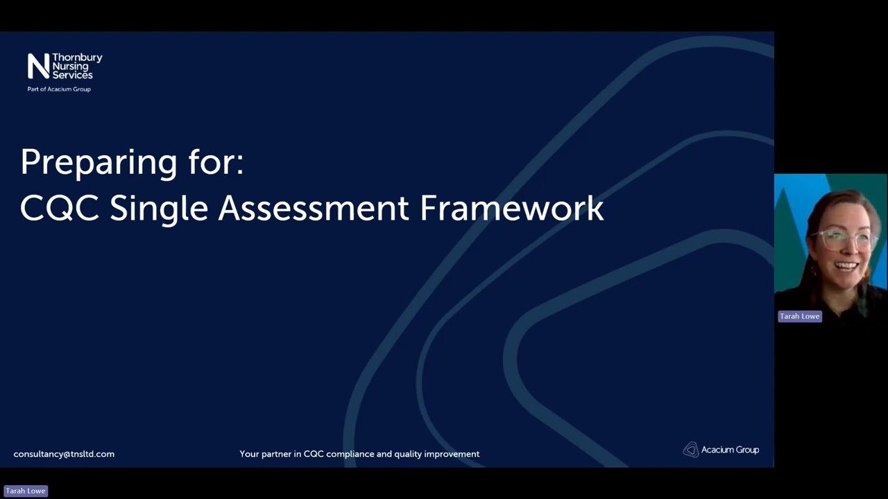 Preparing for the CQC Single Assessment Framework PREVIEW