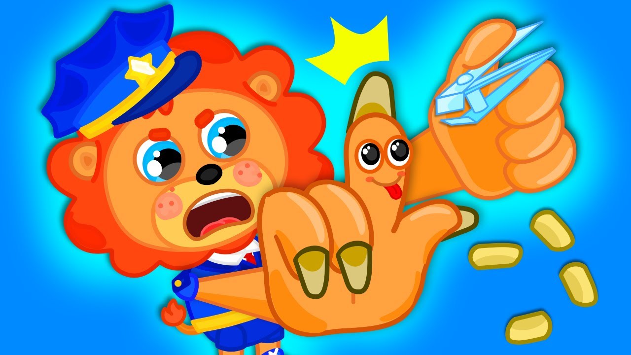 Pequeño Leon | Aprende a cortarte las uñas | Dibujos animados | Video Para Niños
