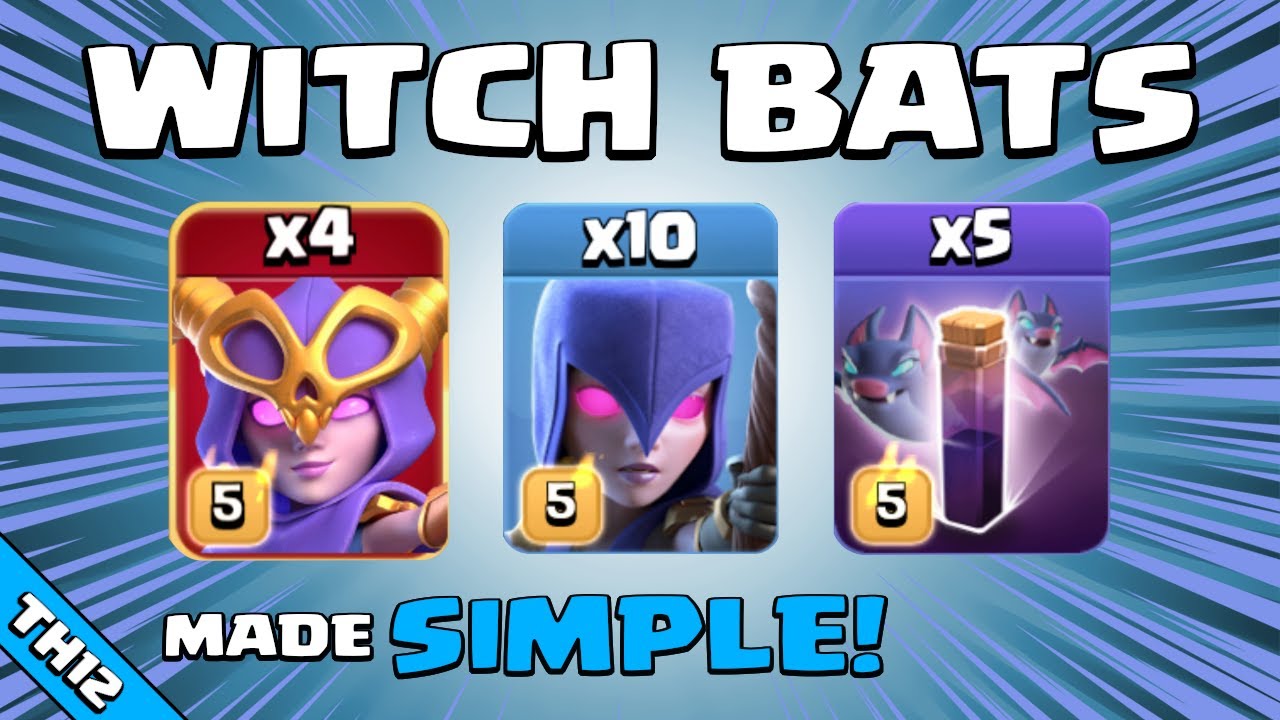 SUPER WITCHES + BATS = BASE CRUSHED! TH12 Attack Strategy | Clash of Clans