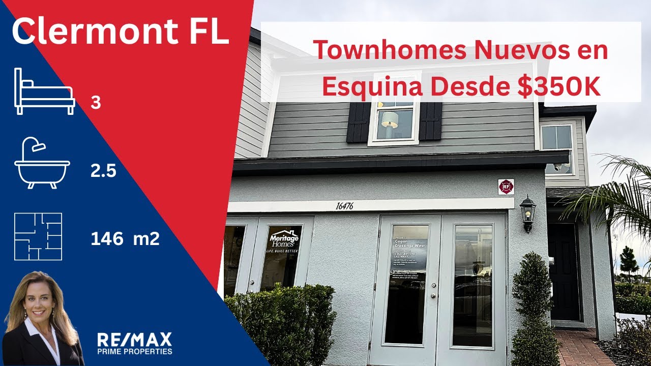 🏡 Casas Nuevas en Clermont FL Por Menos de $400K | Tour de Casa Modelo 3 habitaciones, 2.5 Baños