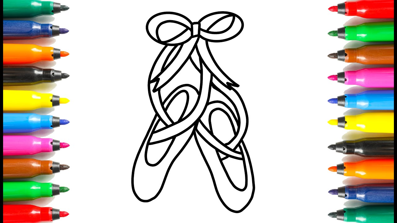 How to draw a pair of  Ballet Shoes