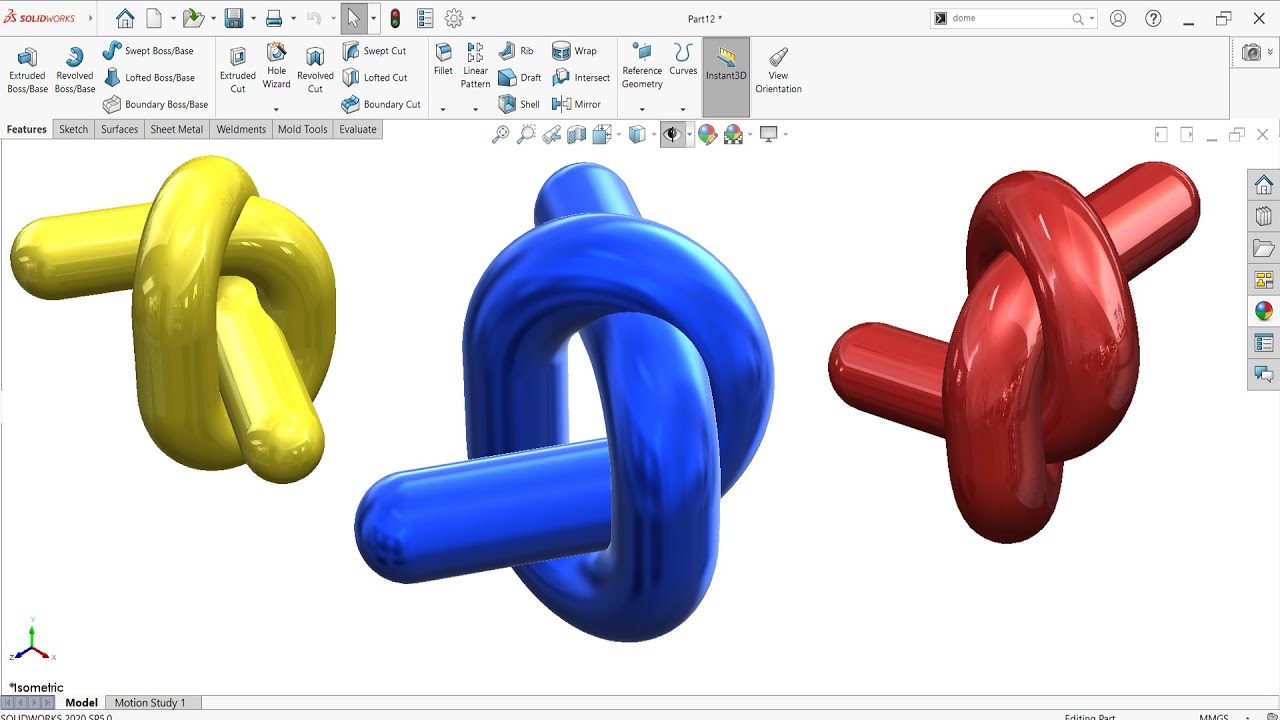 How to make a knot in solidworks | Solidworks Tutorial