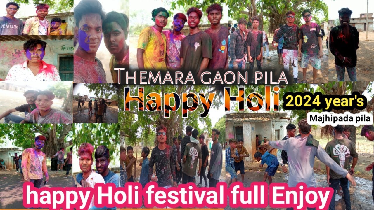 Happy Holi full Enjoy|| Themara gaon pila|| RM VLOG ROMAN MAJHI