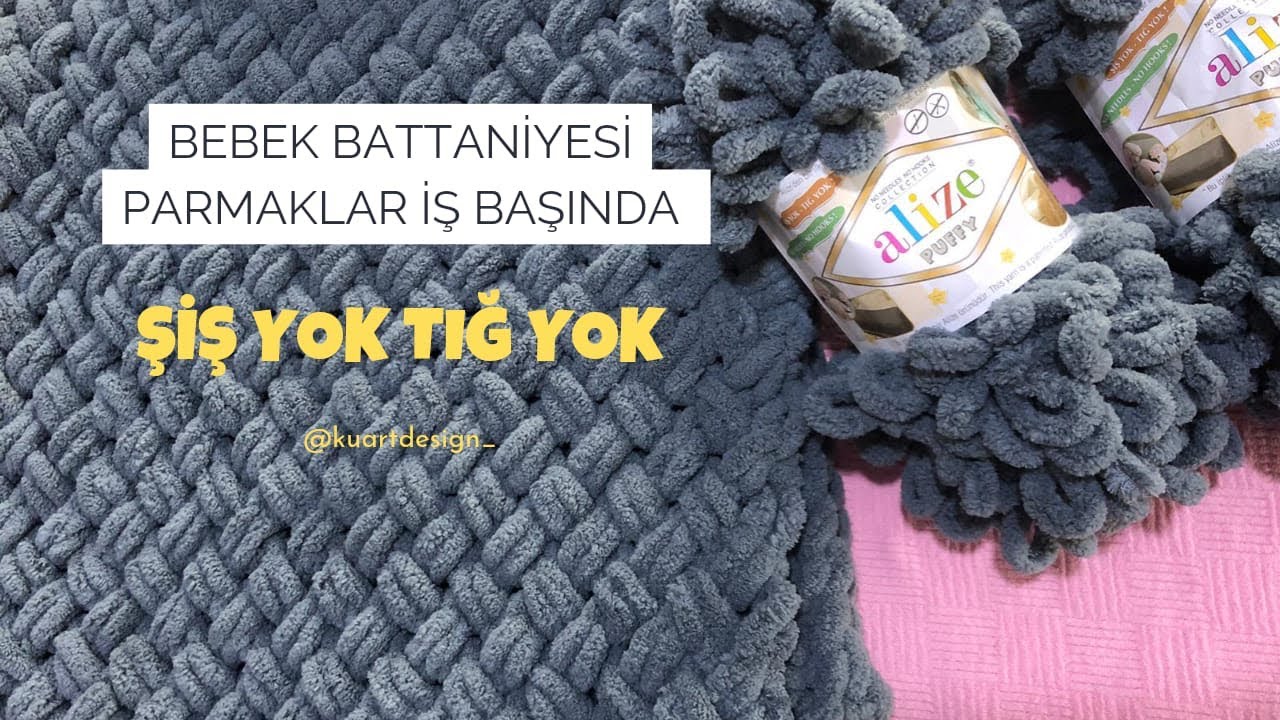 Alize puffy bebek battaniyesi/nasıl örülür?💥