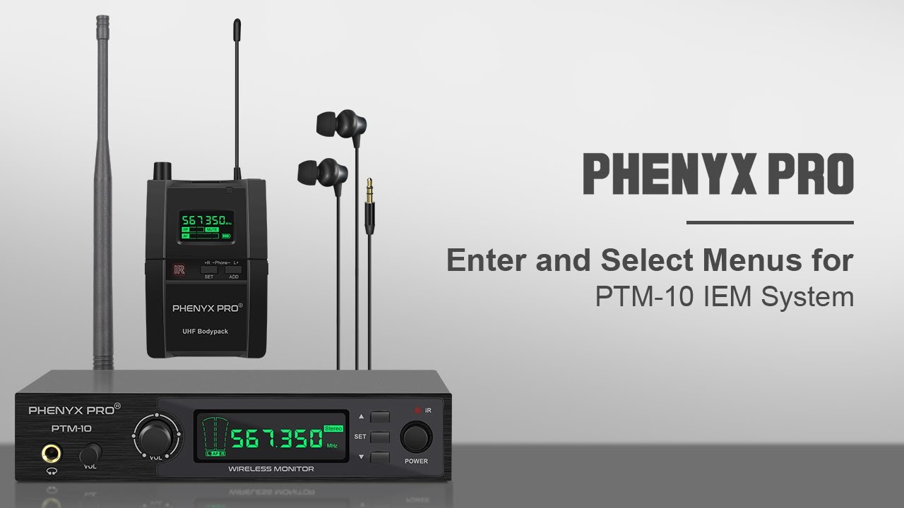Tutorial  -- How to setup the PTM-10 bodypack