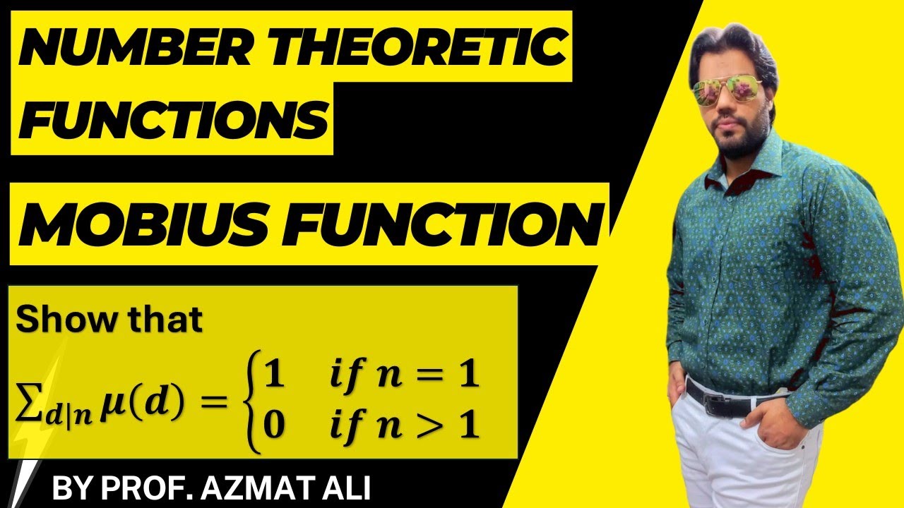 Möbius Function | Proof of ∑₍d∣n₎ μ(d) = 1 if n=1, 0 if n is greater than 1 | Number Theory | M.SC