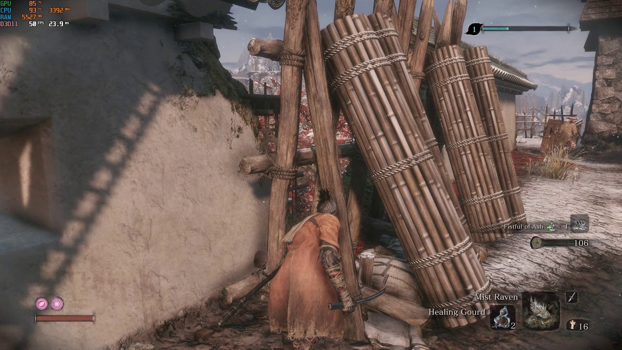 Sekiro On asus G751 JY ultra sitting