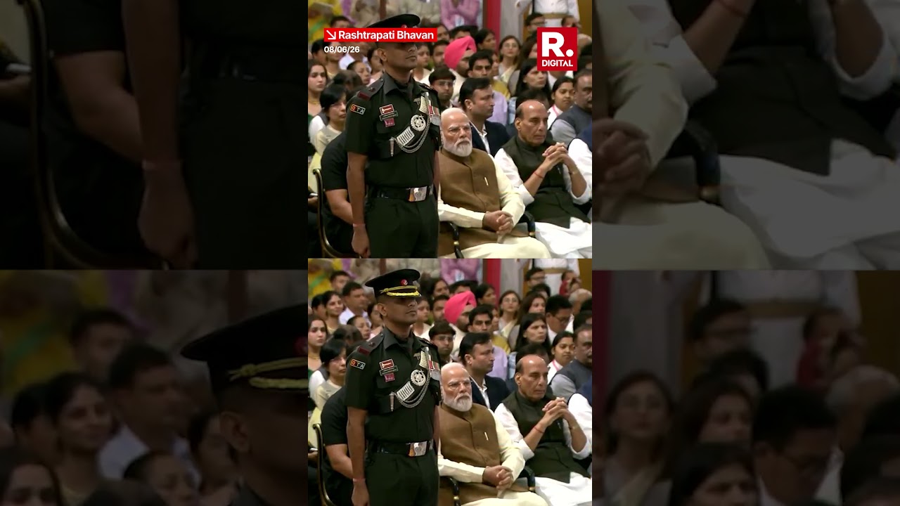 President Murmu Awards Indian Army's Major Aditya Pratap Singh The Shaurya Chakra | On Camera