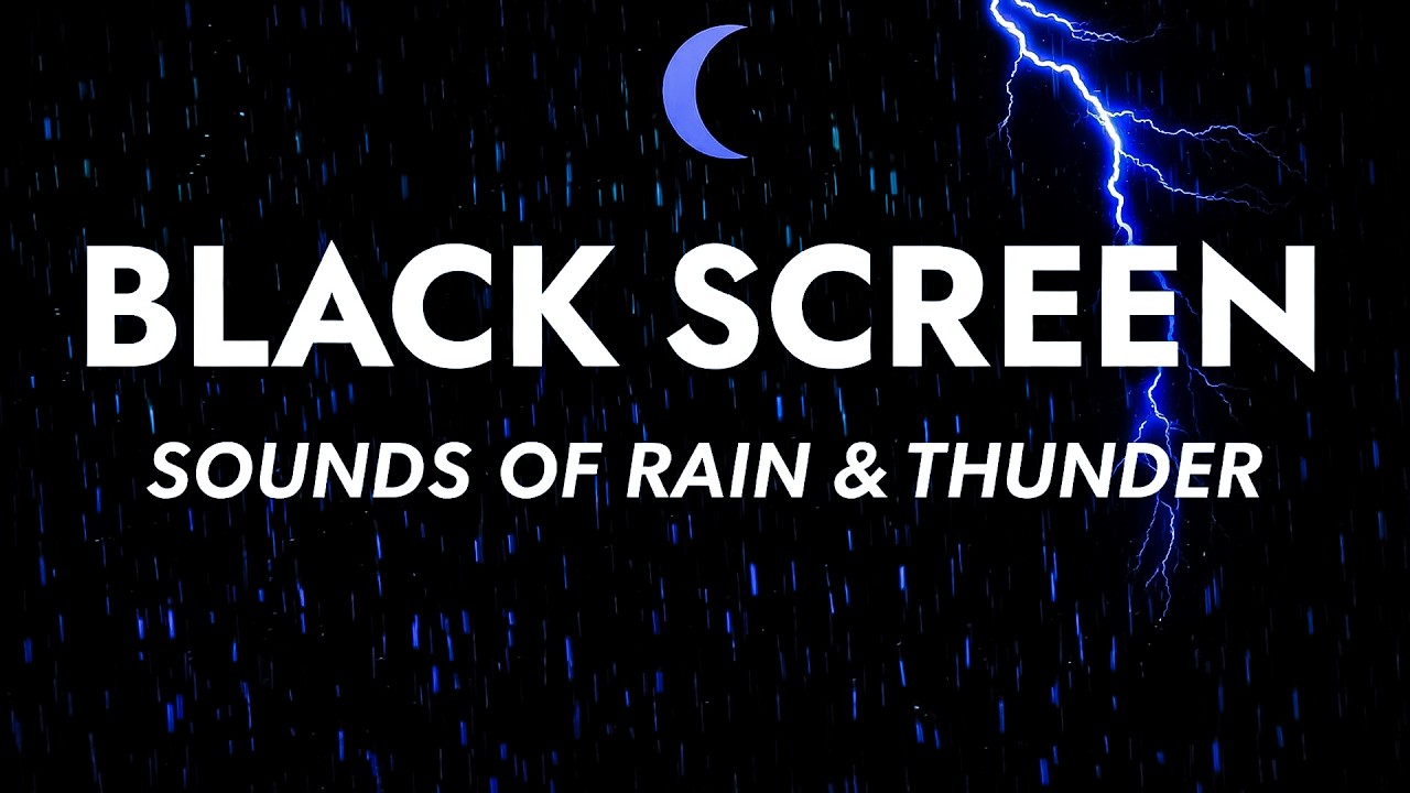Rumbling Thunder and Rain Sounds for Sleeping, Black Screen | Weekend Reset & Deep Sleep
