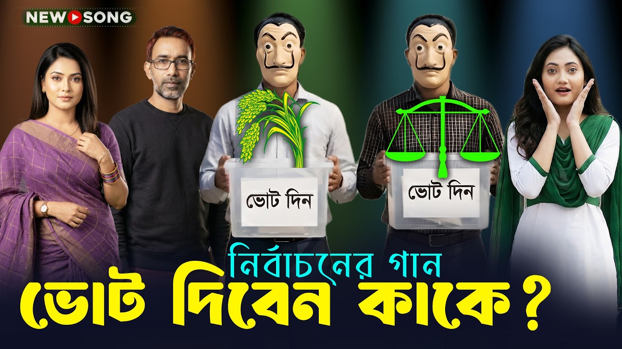 ভোট দিবেন কাকে? | New Bangla Song, Official Music Video | Nirbachon er gan, rap parody | Lazy Bangla