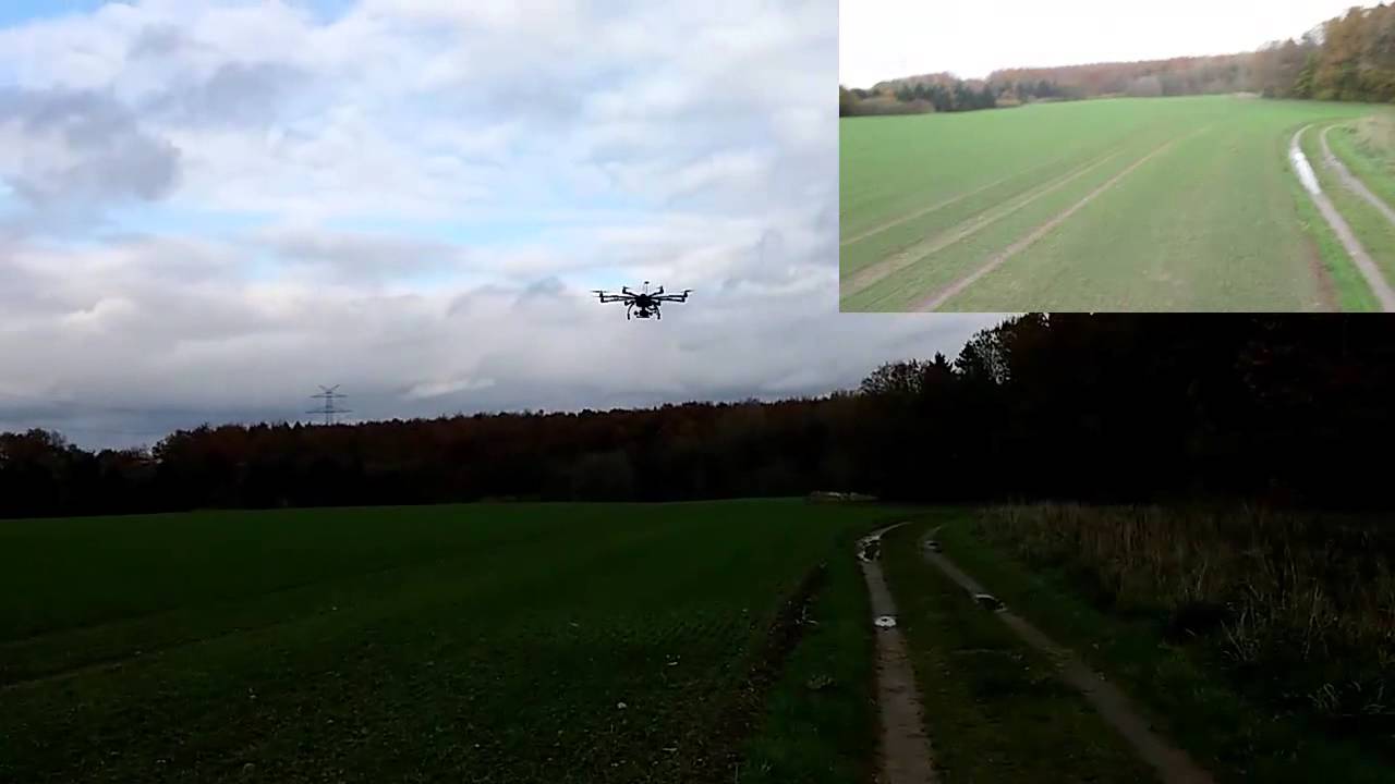 Oktokopter Flug / Oktocopter Flight