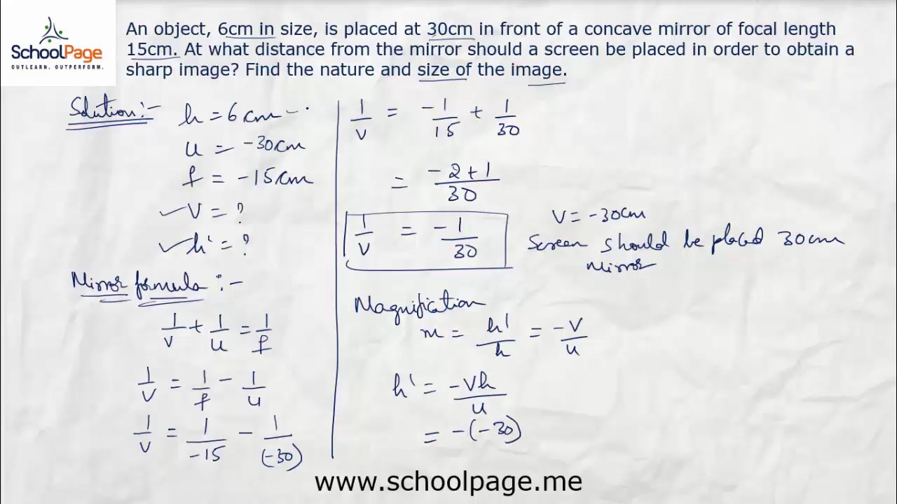 10 Mirror formula and magnification