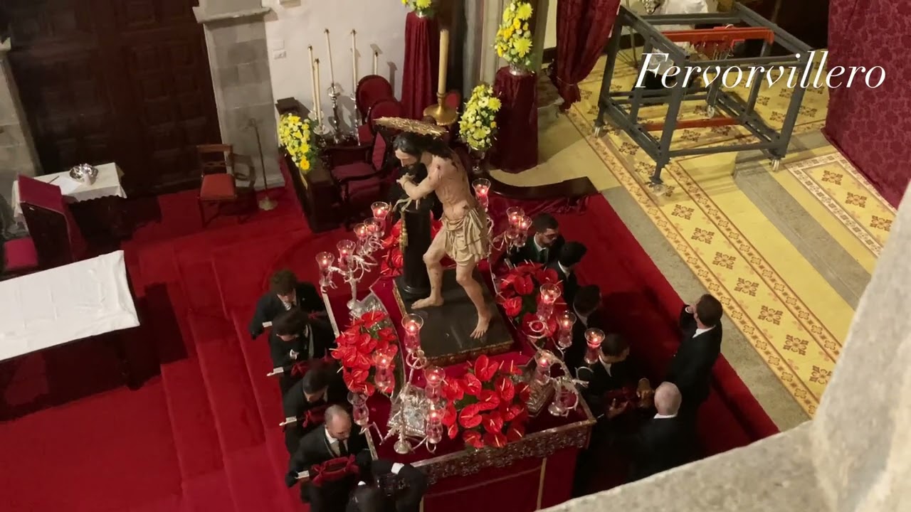 Llegada del Santísimo Cristo atado a la Columna al Altar Mayor de San Juan Bautista//2022