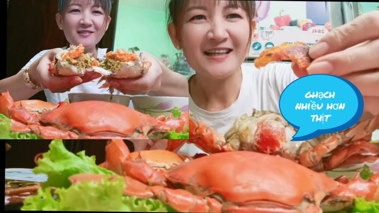 ăn cua gạch cà mau.gạch nhiều hơn thịt  - món ăn ngon vlog